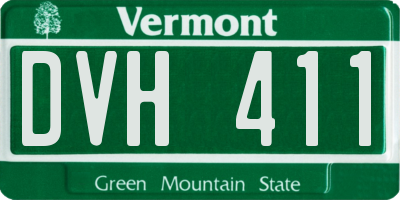 VT license plate DVH411