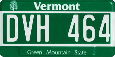 VT license plate DVH464