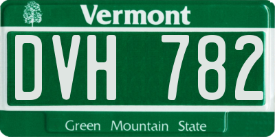 VT license plate DVH782