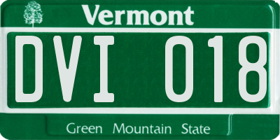 VT license plate DVI018