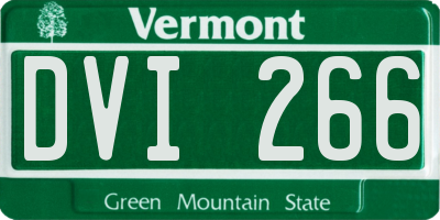 VT license plate DVI266