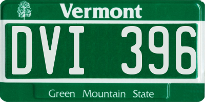 VT license plate DVI396