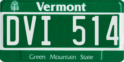VT license plate DVI514