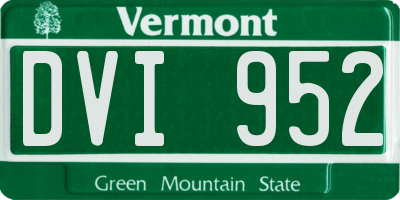 VT license plate DVI952
