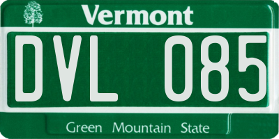 VT license plate DVL085