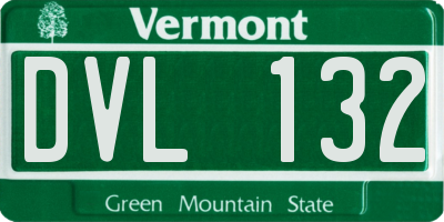 VT license plate DVL132