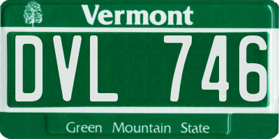 VT license plate DVL746