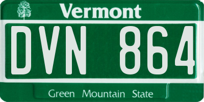 VT license plate DVN864