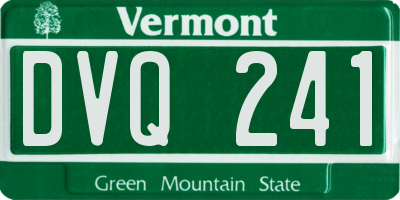 VT license plate DVQ241