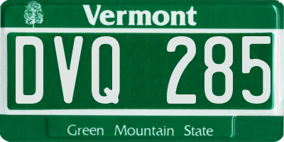 VT license plate DVQ285