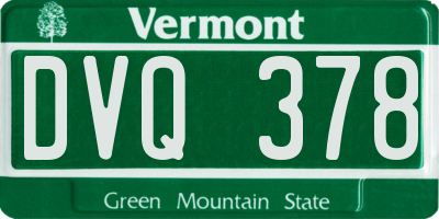 VT license plate DVQ378