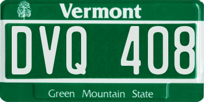 VT license plate DVQ408