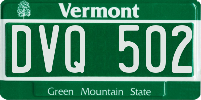 VT license plate DVQ502
