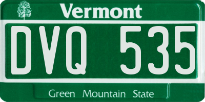 VT license plate DVQ535