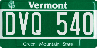 VT license plate DVQ540