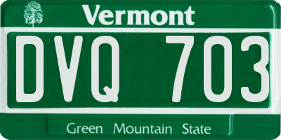 VT license plate DVQ703