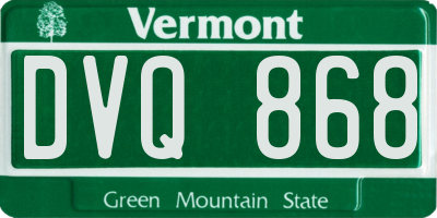 VT license plate DVQ868