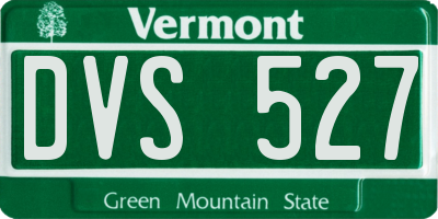 VT license plate DVS527