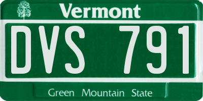 VT license plate DVS791