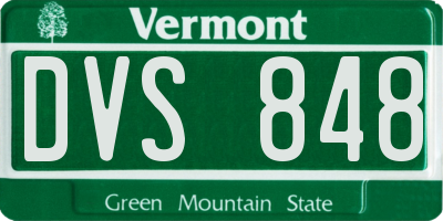 VT license plate DVS848