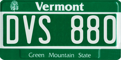 VT license plate DVS880