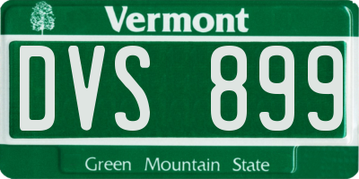 VT license plate DVS899