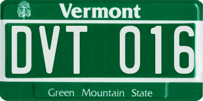 VT license plate DVT016