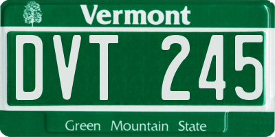 VT license plate DVT245