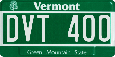 VT license plate DVT400