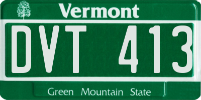 VT license plate DVT413
