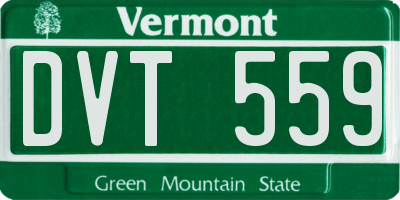 VT license plate DVT559