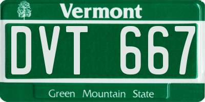 VT license plate DVT667
