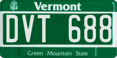 VT license plate DVT688