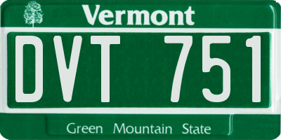 VT license plate DVT751
