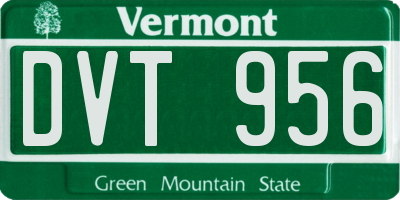 VT license plate DVT956