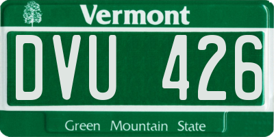 VT license plate DVU426