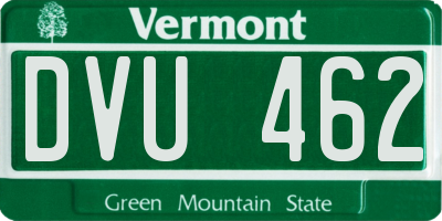 VT license plate DVU462