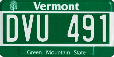VT license plate DVU491