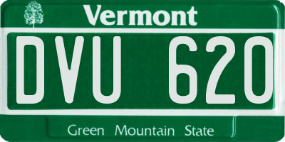 VT license plate DVU620