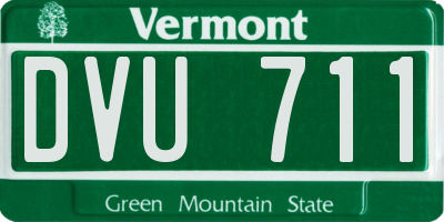 VT license plate DVU711