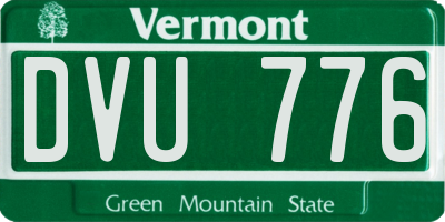 VT license plate DVU776