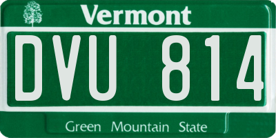 VT license plate DVU814