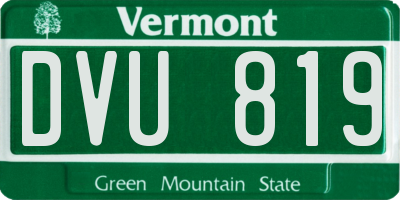 VT license plate DVU819