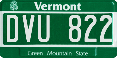 VT license plate DVU822