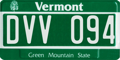 VT license plate DVV094
