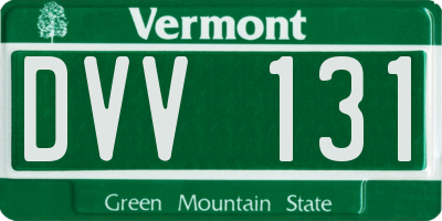 VT license plate DVV131