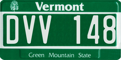 VT license plate DVV148