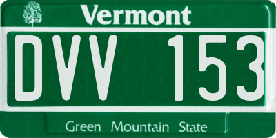 VT license plate DVV153