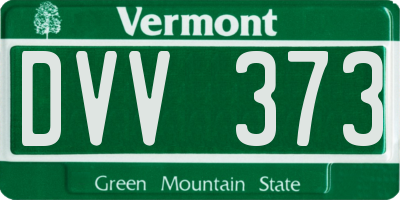 VT license plate DVV373