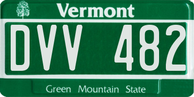 VT license plate DVV482